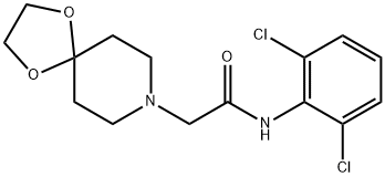 N-(2,6-dichlorophenyl)-2-(1,4-dioxa-8-azaspiro[4.5]decan-8-yl)acetamide Struktur