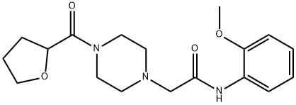 N-(2-methoxyphenyl)-2-[4-(oxolane-2-carbonyl)piperazin-1-yl]acetamide Struktur