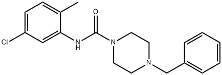 4-benzyl-N-(5-chloro-2-methylphenyl)piperazine-1-carboxamide Struktur