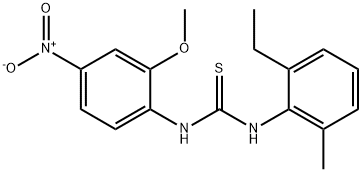 1-(2-ethyl-6-methylphenyl)-3-(2-methoxy-4-nitrophenyl)thiourea Struktur