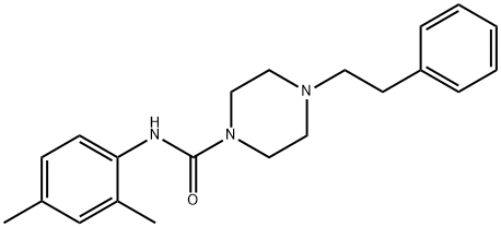 N-(2,4-dimethylphenyl)-4-(2-phenylethyl)piperazine-1-carboxamide Struktur