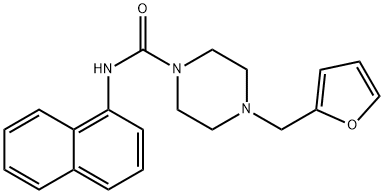 4-(furan-2-ylmethyl)-N-naphthalen-1-ylpiperazine-1-carboxamide Struktur