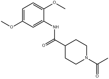 1-acetyl-N-(2,5-dimethoxyphenyl)piperidine-4-carboxamide Struktur