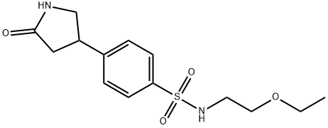 N-(2-ethoxyethyl)-4-(5-oxopyrrolidin-3-yl)benzenesulfonamide Struktur