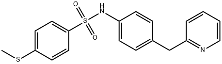 4-methylsulfanyl-N-[4-(pyridin-2-ylmethyl)phenyl]benzenesulfonamide Struktur