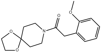 1-(1,4-dioxa-8-azaspiro[4.5]decan-8-yl)-2-(2-methoxyphenyl)ethanone Struktur