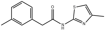 2-(3-methylphenyl)-N-(4-methyl-1,3-thiazol-2-yl)acetamide Struktur