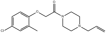 2-(4-chloro-2-methylphenoxy)-1-(4-prop-2-enylpiperazin-1-yl)ethanone Struktur