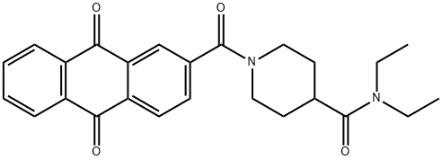 1-(9,10-dioxoanthracene-2-carbonyl)-N,N-diethylpiperidine-4-carboxamide Struktur