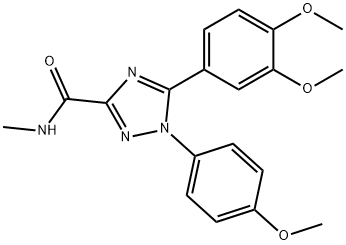 5-(3,4-dimethoxyphenyl)-1-(4-methoxyphenyl)-N-methyl-1,2,4-triazole-3-carboxamide Struktur