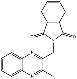 2-[(3-methylquinoxalin-2-yl)methyl]-3a,4,7,7a-tetrahydroisoindole-1,3-dione Struktur