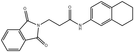 3-(1,3-dioxoisoindol-2-yl)-N-(5,6,7,8-tetrahydronaphthalen-2-yl)propanamide Struktur