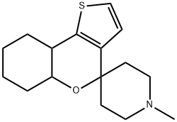 1'-methylspiro[5a,6,7,8,9,9a-hexahydrothieno[3,2-c]chromene-4,4'-piperidine] Struktur