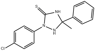 2-(4-chlorophenyl)-5-methyl-5-phenyl-1,2,4-triazolidine-3-thione Struktur