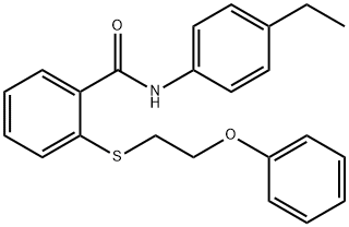 N-(4-ethylphenyl)-2-(2-phenoxyethylsulfanyl)benzamide Struktur