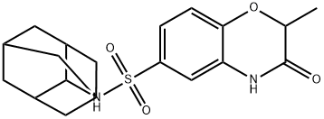 N-(2-adamantyl)-2-methyl-3-oxo-4H-1,4-benzoxazine-6-sulfonamide Struktur