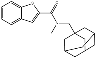 N-(1-adamantylmethyl)-N-methyl-1-benzothiophene-2-carboxamide Struktur