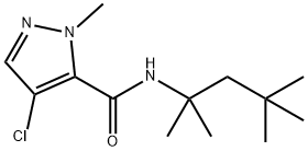 4-chloro-2-methyl-N-(2,4,4-trimethylpentan-2-yl)pyrazole-3-carboxamide Struktur