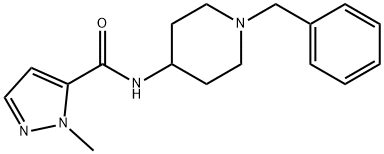 N-(1-benzylpiperidin-4-yl)-2-methylpyrazole-3-carboxamide Struktur