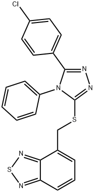 4-[[5-(4-chlorophenyl)-4-phenyl-1,2,4-triazol-3-yl]sulfanylmethyl]-2,1,3-benzothiadiazole Struktur