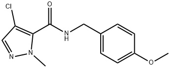 4-chloro-N-[(4-methoxyphenyl)methyl]-2-methylpyrazole-3-carboxamide Struktur