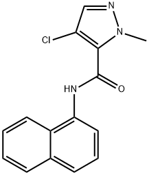 4-chloro-2-methyl-N-naphthalen-1-ylpyrazole-3-carboxamide Struktur