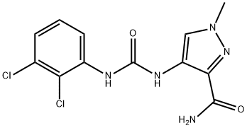 4-[(2,3-dichlorophenyl)carbamoylamino]-1-methylpyrazole-3-carboxamide Struktur