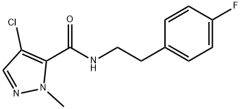 4-chloro-N-[2-(4-fluorophenyl)ethyl]-2-methylpyrazole-3-carboxamide Struktur