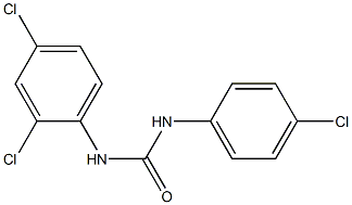 1-(4-chlorophenyl)-3-(2,4-dichlorophenyl)urea Struktur