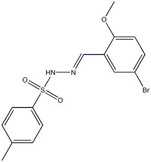 N-[(E)-(5-bromo-2-methoxyphenyl)methylideneamino]-4-methylbenzenesulfonamide Struktur