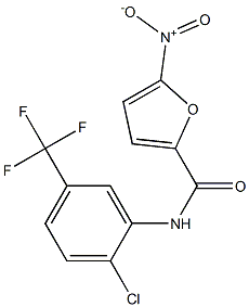 N-[2-chloro-5-(trifluoromethyl)phenyl]-5-nitrofuran-2-carboxamide Struktur