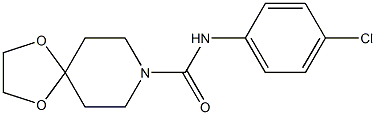 N-(4-chlorophenyl)-1,4-dioxa-8-azaspiro[4.5]decane-8-carboxamide Struktur