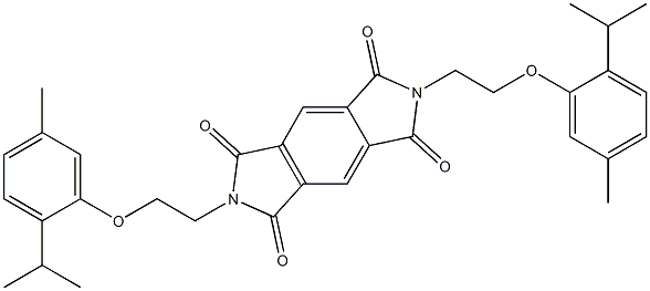 2,6-bis[2-(5-methyl-2-propan-2-ylphenoxy)ethyl]pyrrolo[3,4-f]isoindole-1,3,5,7-tetrone Struktur