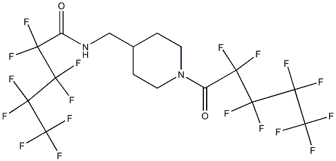 2,2,3,3,4,4,5,5,5-nonafluoro-N-[[1-(2,2,3,3,4,4,5,5,5-nonafluoropentanoyl)piperidin-4-yl]methyl]pentanamide Struktur