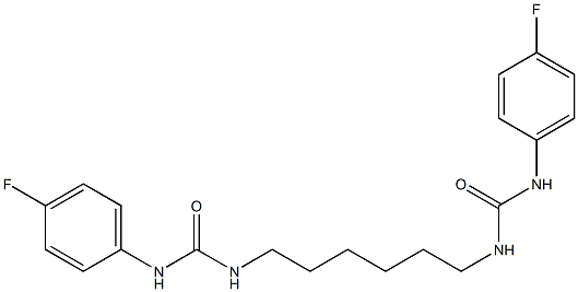 1-(4-fluorophenyl)-3-[6-[(4-fluorophenyl)carbamoylamino]hexyl]urea Struktur