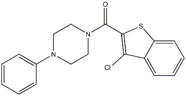 (3-chloro-1-benzothiophen-2-yl)-(4-phenylpiperazin-1-yl)methanone Struktur