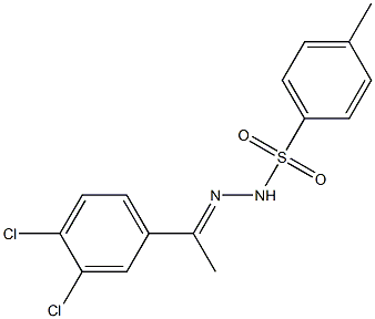 N-[(E)-1-(3,4-dichlorophenyl)ethylideneamino]-4-methylbenzenesulfonamide Struktur