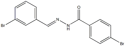 4-bromo-N-[(E)-(3-bromophenyl)methylideneamino]benzamide Struktur