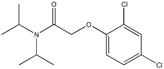 2-(2,4-dichlorophenoxy)-N,N-di(propan-2-yl)acetamide Struktur