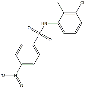 N-(3-chloro-2-methylphenyl)-4-nitrobenzenesulfonamide Struktur