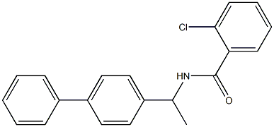 2-chloro-N-[1-(4-phenylphenyl)ethyl]benzamide Struktur