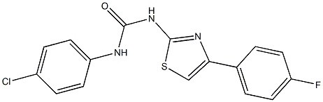 1-(4-chlorophenyl)-3-[4-(4-fluorophenyl)-1,3-thiazol-2-yl]urea Struktur