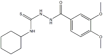 1-cyclohexyl-3-[(3,4-dimethoxybenzoyl)amino]thiourea Struktur