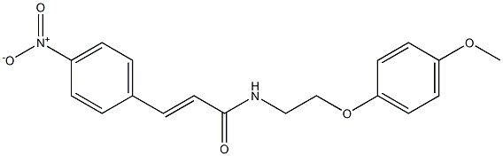 (E)-N-[2-(4-methoxyphenoxy)ethyl]-3-(4-nitrophenyl)prop-2-enamide Struktur