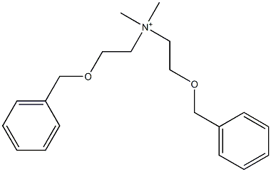 dimethyl-bis(2-phenylmethoxyethyl)azanium Struktur