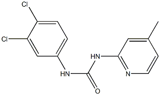 1-(3,4-dichlorophenyl)-3-(4-methylpyridin-2-yl)urea Struktur