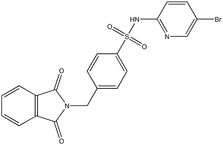 N-(5-bromopyridin-2-yl)-4-[(1,3-dioxoisoindol-2-yl)methyl]benzenesulfonamide Struktur