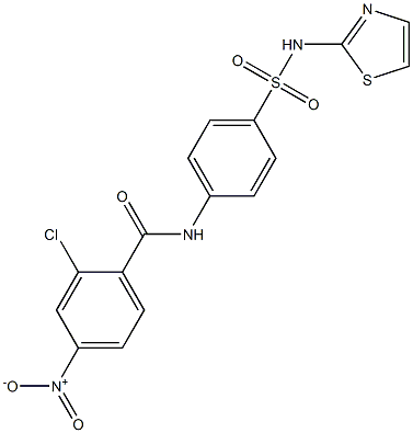 2-chloro-4-nitro-N-[4-(1,3-thiazol-2-ylsulfamoyl)phenyl]benzamide Struktur