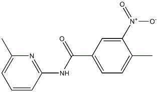 4-methyl-N-(6-methylpyridin-2-yl)-3-nitrobenzamide Struktur