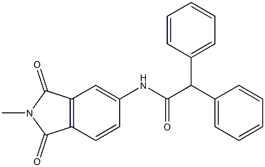 N-(2-methyl-1,3-dioxoisoindol-5-yl)-2,2-diphenylacetamide Struktur